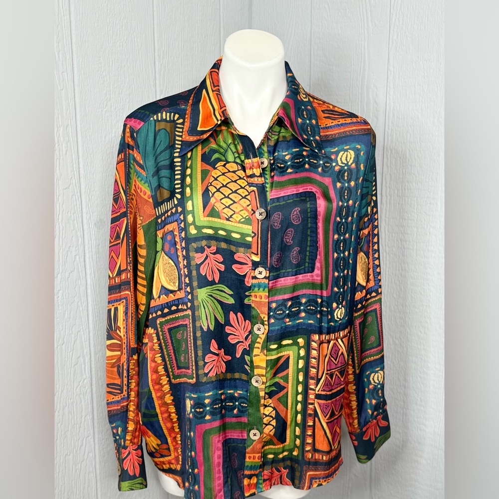Rachel Zoe Colorful Geometric Blouse